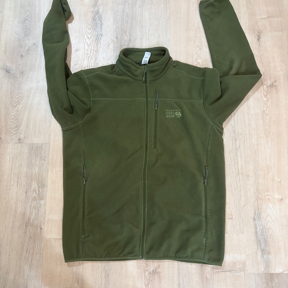 Mountain Hardwear Microchill 2.0 Full Zip Fleece Jacket Mens Large Olive